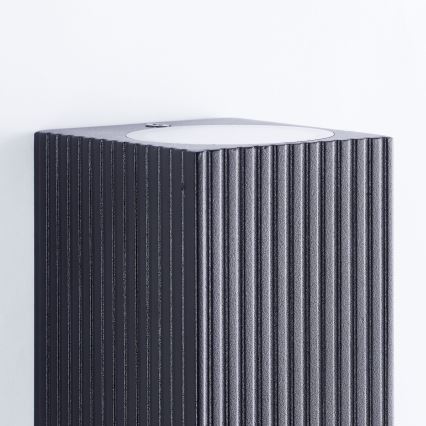 Brilliant - Vägglampa för utomhusbruk JELANI 2xGU10/10W/230V IP44 svart