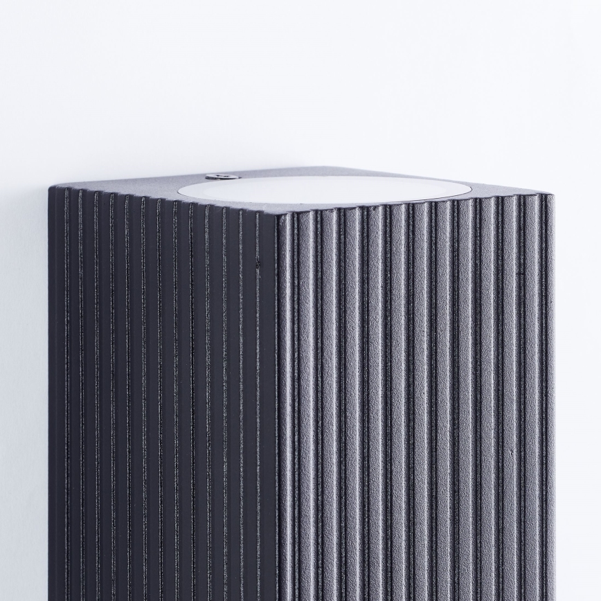 Brilliant - Vägglampa för utomhusbruk JELANI 2xGU10/10W/230V IP44 svart