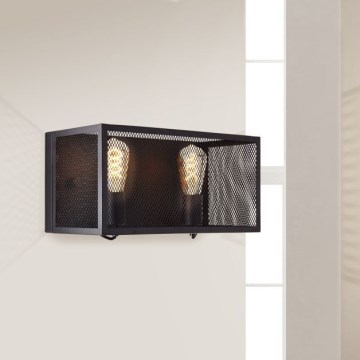 Brilliant - Vägglampa MAZE 2xE27/40W/230V svart