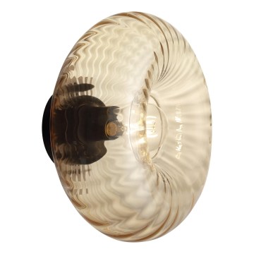 Brilliant - Vägglampa NEVIL 1xE27/20W/230V svart/rökbeige