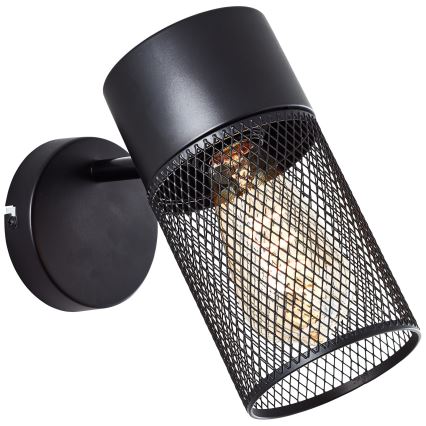 Brilliant - Väggspot KAMOLO 1xE27/40W/230V svart