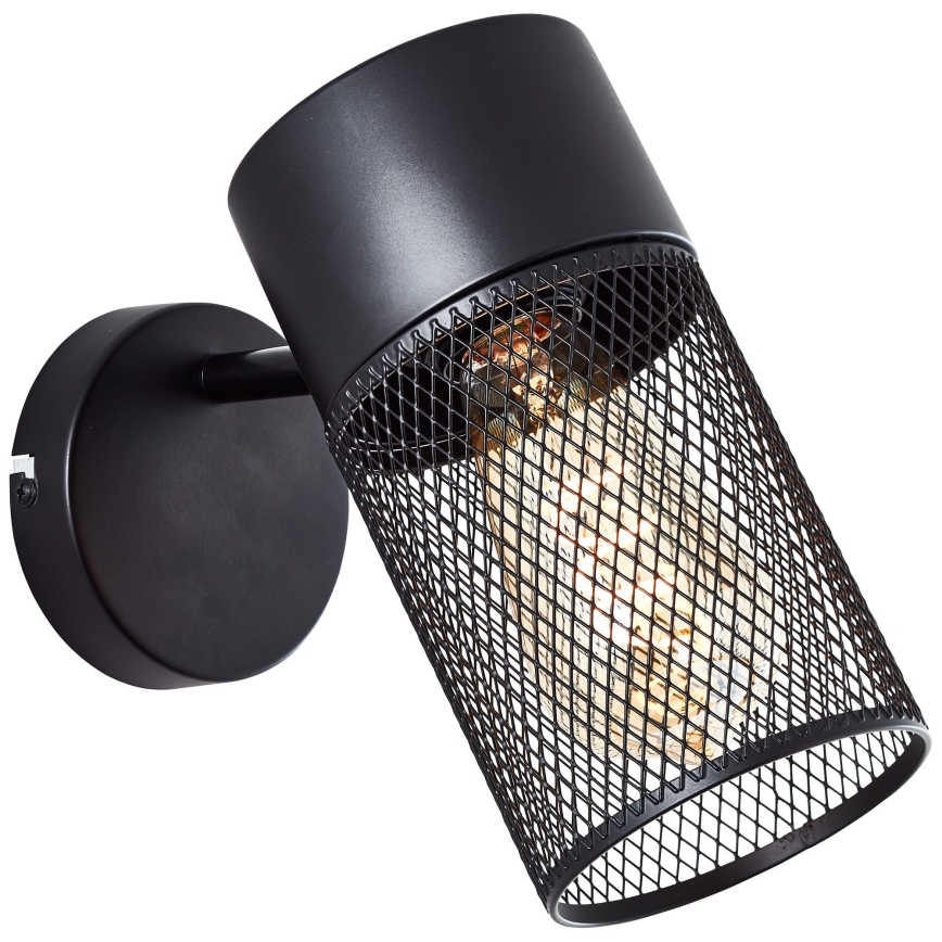 Brilliant - Väggspot KAMOLO 1xE27/40W/230V svart