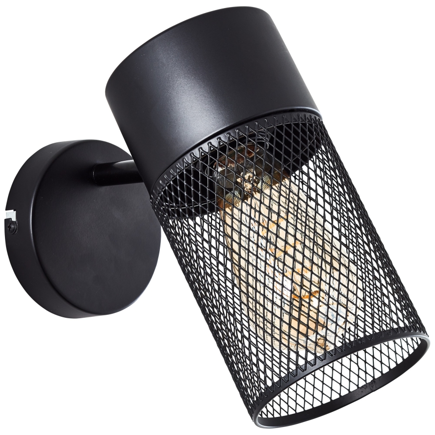 Brilliant - Väggspot KAMOLO 1xE27/40W/230V svart