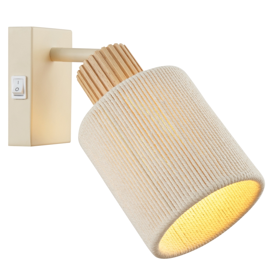 Brilliant - Väggspotlampa ARLO 1xE27/20W/230V krämfärgad