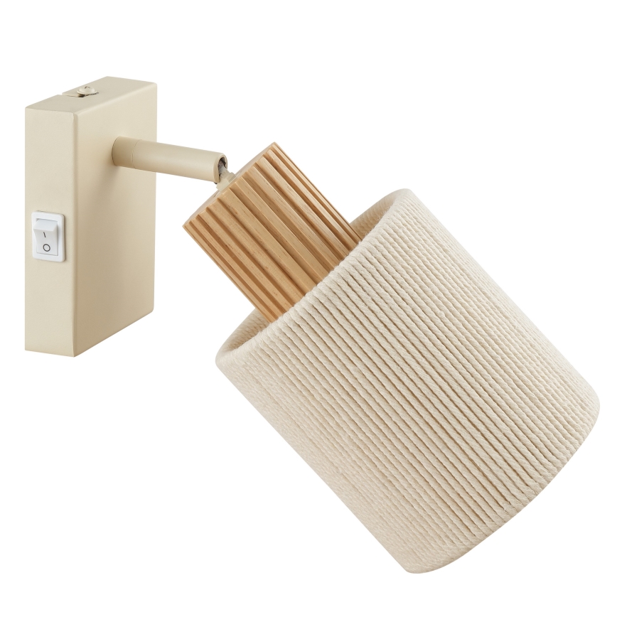 Brilliant - Väggspotlampa ARLO 1xE27/20W/230V krämfärgad