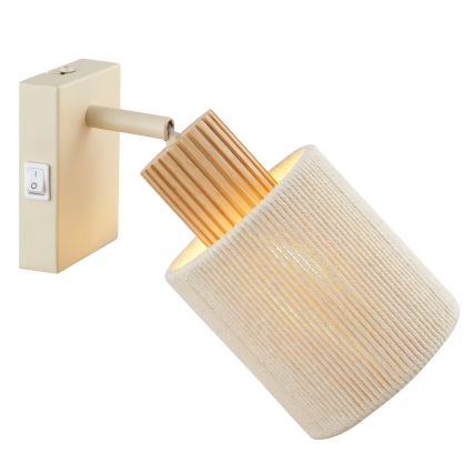 Brilliant - Väggspotlampa ARLO 1xE27/20W/230V krämfärgad
