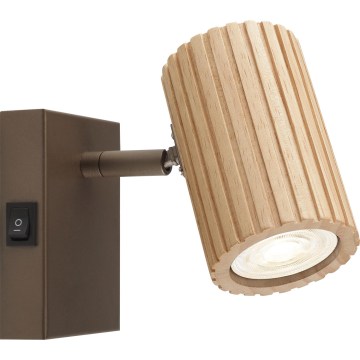 Brilliant - Väggspotlampa LAKEWOOD 1xGU10/10W/230V brun