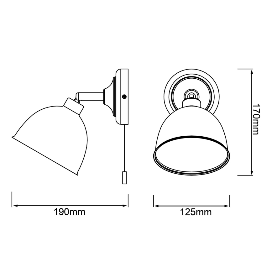 Brilliant - Väggspotlight TELIO 1xE14/28W/230V vit