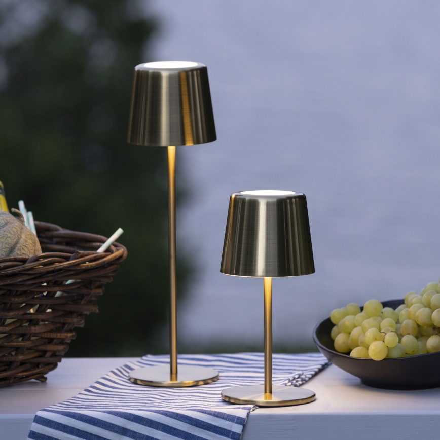 Brilliant - LED dimbar utomhuslampa med touch XAANA LED/4W/5V 3000/4000/6500K 2600 mAh IP44 guld