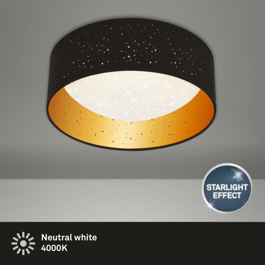 Brilo 3482-015 - LED taklampa MAILA STARRY LED/12W/230V svart/guld