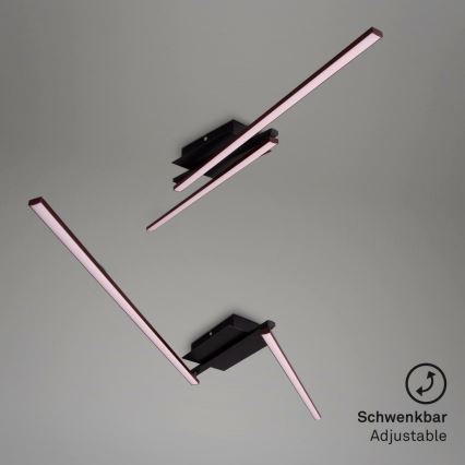 Brilo 3500-015 - LED fäst ljuskrona STAFF 2xLED/6W/230V svart