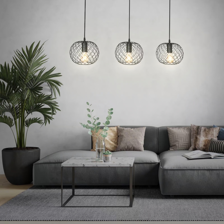 Brilo 4037-035 - Pendellampa med kabel WINKI 3xE27/40W/230V