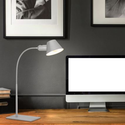 Brilo - Bordslampa 1xE27/10W/230V matt krom