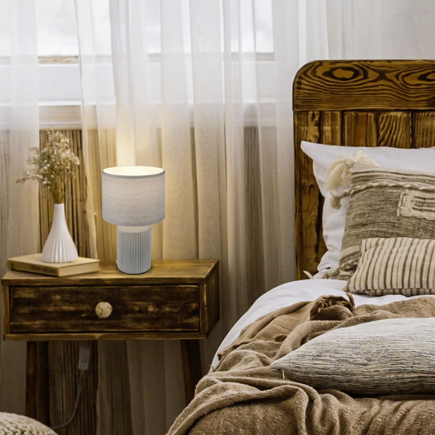 Brilo - Bordslampa INO 1xE14/10W/230V grå