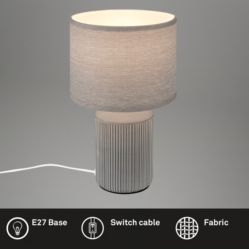Brilo - Bordslampa INO 1xE14/10W/230V grå