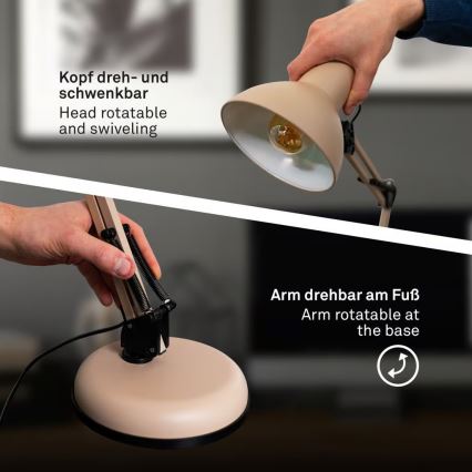 Brilo - Bordslampa PIXA 1xE14/25W/230V beige