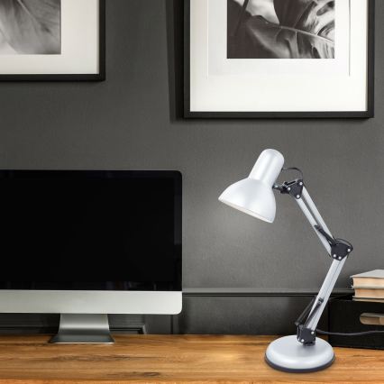 Brilo - Bordslampa PIXA 1xE14/25W/230V silver