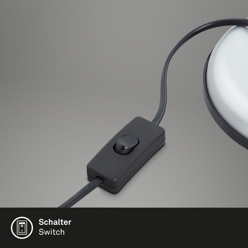 Brilo - Bordslampa PIXA 1xE14/25W/230V silver