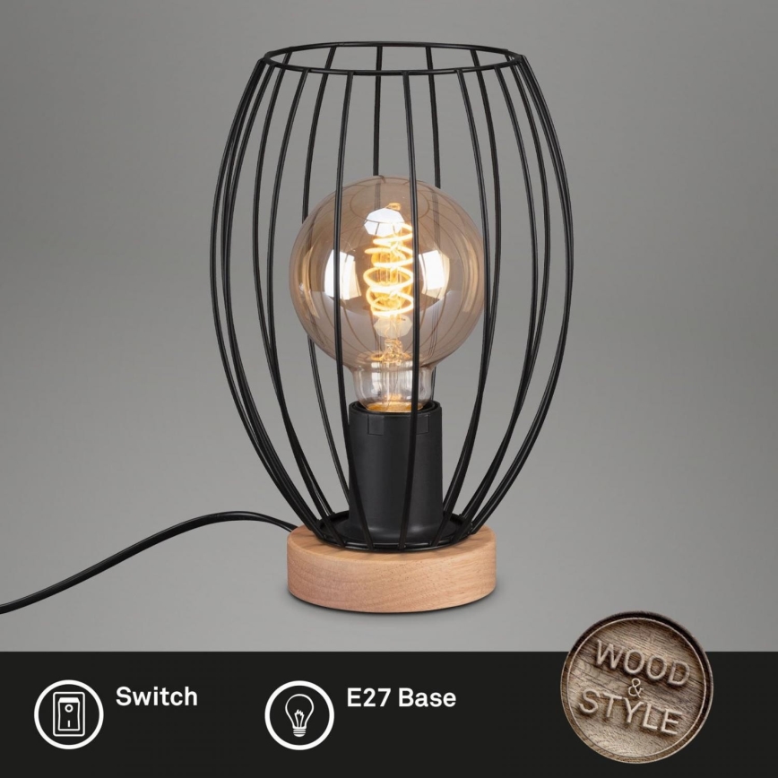 Brilo - Bordslampa WAKTU 1xE27/25W/230V gummiträd