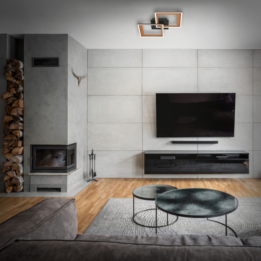 Brilo - Dimbar LED ytmonterad ljuskrona FRAME 2xLED/11W/230V