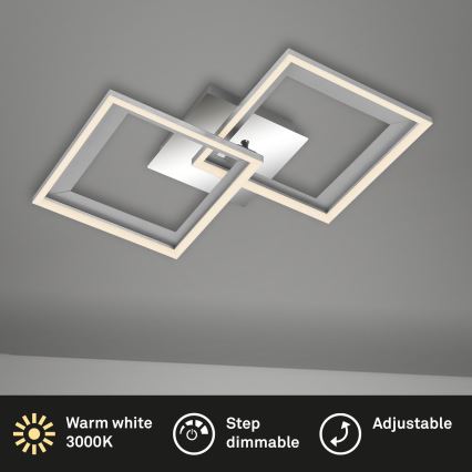 Brilo - Dimbar LED ytmonterad ljuskrona FRAME 2xLED/11W/230V