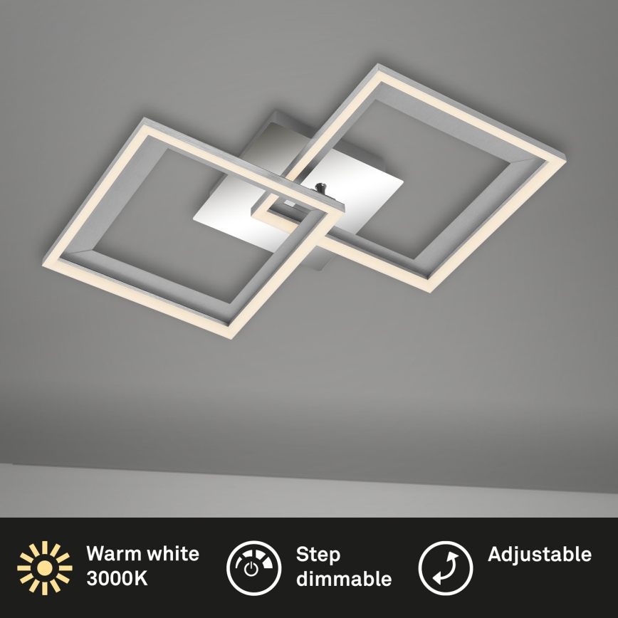 Brilo - Dimbar LED ytmonterad ljuskrona FRAME 2xLED/11W/230V