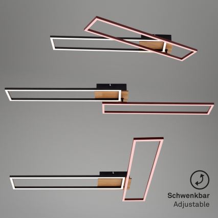 Brilo - Dimbar LED ytmonterad ljuskrona FRAME 2xLED/20W/230V 2700-5000K + fjärrkontroll