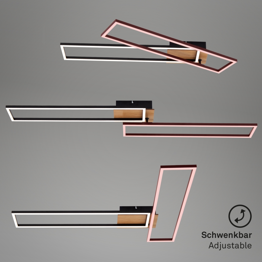 Brilo - Dimbar LED ytmonterad ljuskrona FRAME 2xLED/20W/230V 2700-5000K + fjärrkontroll