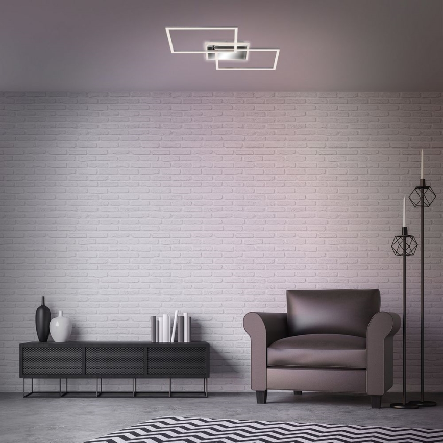 Brilo - Dimbar LED ytmonterad ljuskrona FRAME 2xLED/20W/230V 2700-6500K + fjärrkontroll