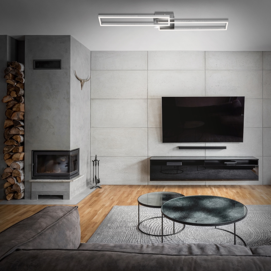 Brilo - Dimbar LED ytmonterad ljuskrona FRAME 2xLED/20W/230V 2700-5000K + fjärrkontroll