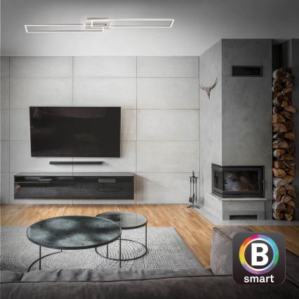 Brilo - Dimbar LED ytmonterad ljuskrona FRAME 2xLED/20W/230V 2700-6500K Wi-Fi Tuya + fjärrkontroll