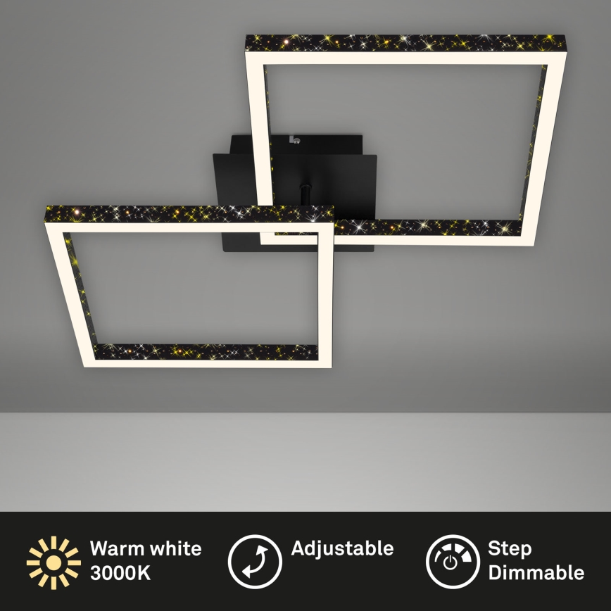 Brilo - Dimbar LED ytmonterad ljuskrona FRAME 2xLED/9W/230V