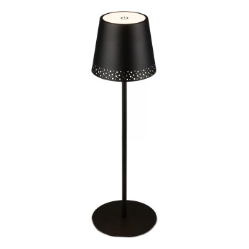 Brilo - dimbar uppladdningsbar beröringsstyrd utomhusbordslampa KIKI LED/2,6W/5V IP44 2600 mAh svart