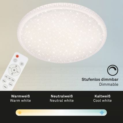 Brilo - Dimmbar LED-taklampa LED/48W/230V 3000/4000/6500K Ø 60 cm + fjärrkontroll