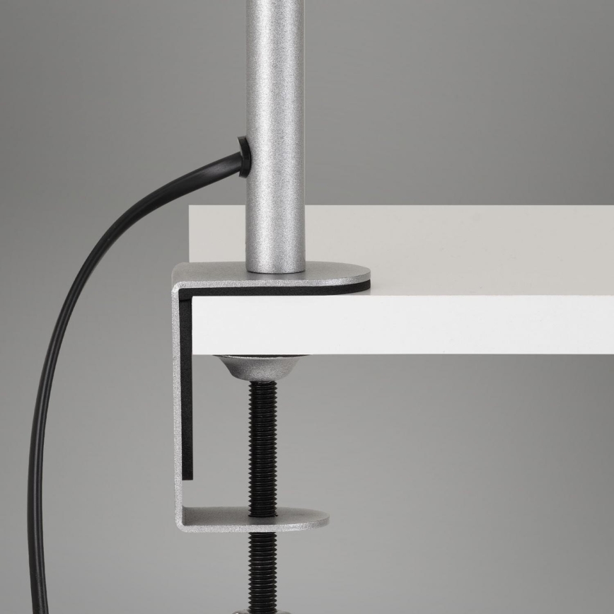 Brilo - Flexibel bordslampa med klämma 1xE27/10W/230V silver
