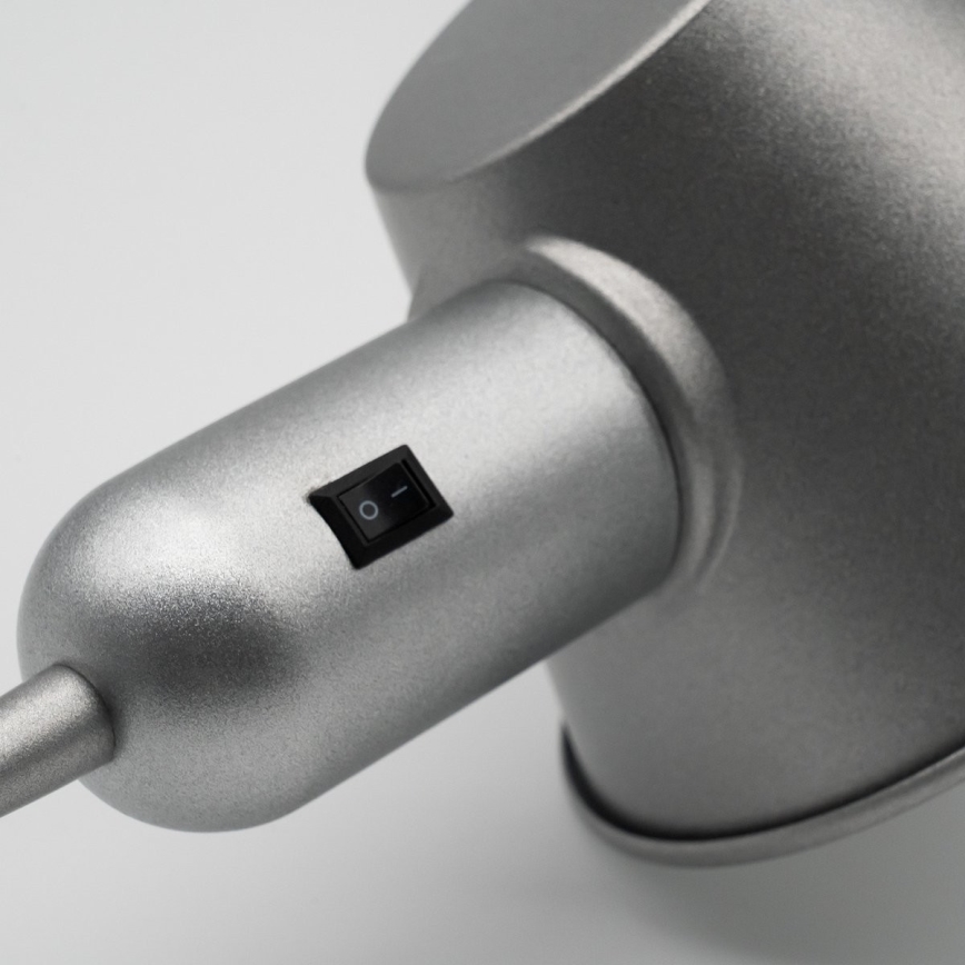 Brilo - Flexibel golvlampa 1xE27/10W/230V silver