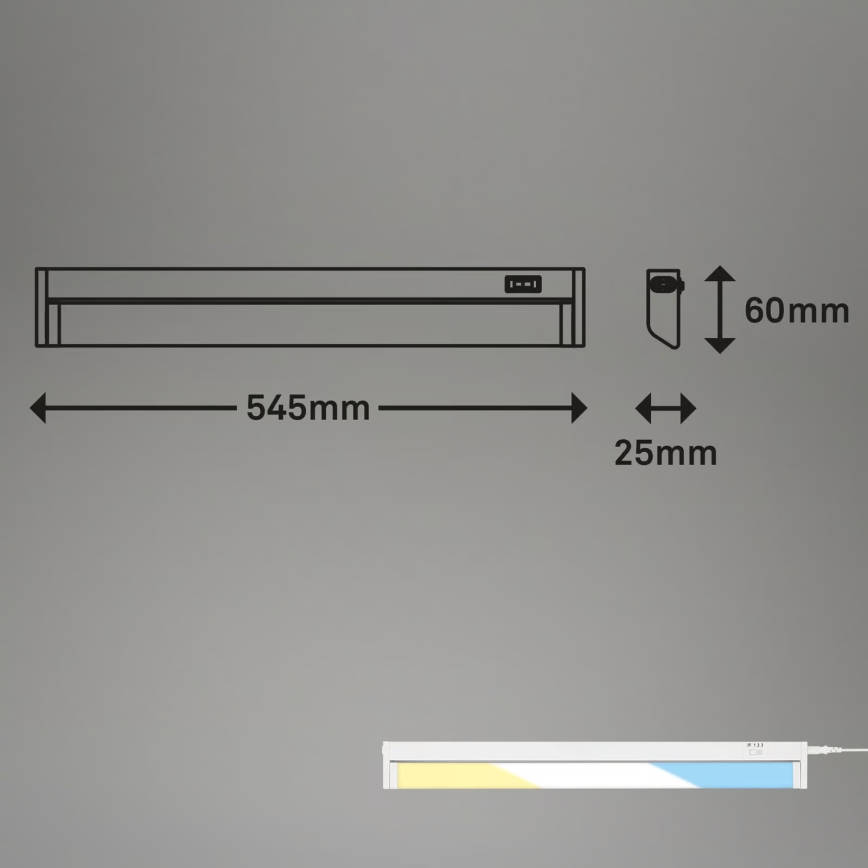Brilo - LED-armatur för underskåp LED/6W/230V 2700/4000/6500K 54,5 cm vit