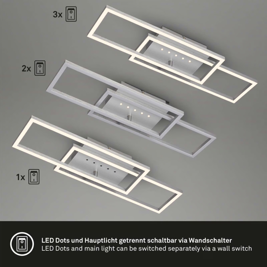 Brilo - LED dimbar taklampa LED/30W/230V 3000K mattkrom