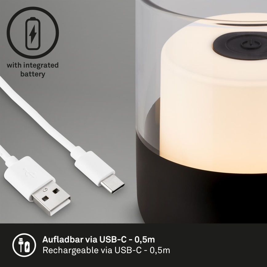 Brilo - LED dimbar uppladdningsbar utomhusbordslampa LILET LED/2W/5V IP44