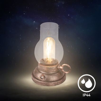 Brilo - LED-dimbar uppladdningsbar utomhusbordslampa KANEA LED/1,5W/5V IP44 1200 mAh bronsfärgad