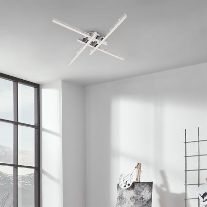 Brilo - LED fäst ljuskrona REY 4xLED/5W/230V skinande krom