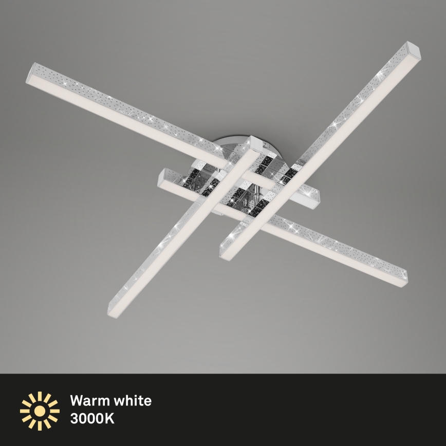 Brilo - LED fäst ljuskrona REY 4xLED/5W/230V skinande krom