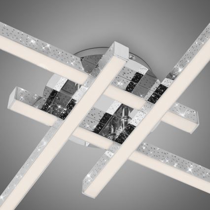 Brilo - LED fäst ljuskrona REY 4xLED/5W/230V skinande krom