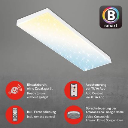 Brilo - LED Ljusreglerad fäst panel FRAMELESS LED/28W/230V 3000-6500K Wi-Fi Tuya + fjärrkontroll