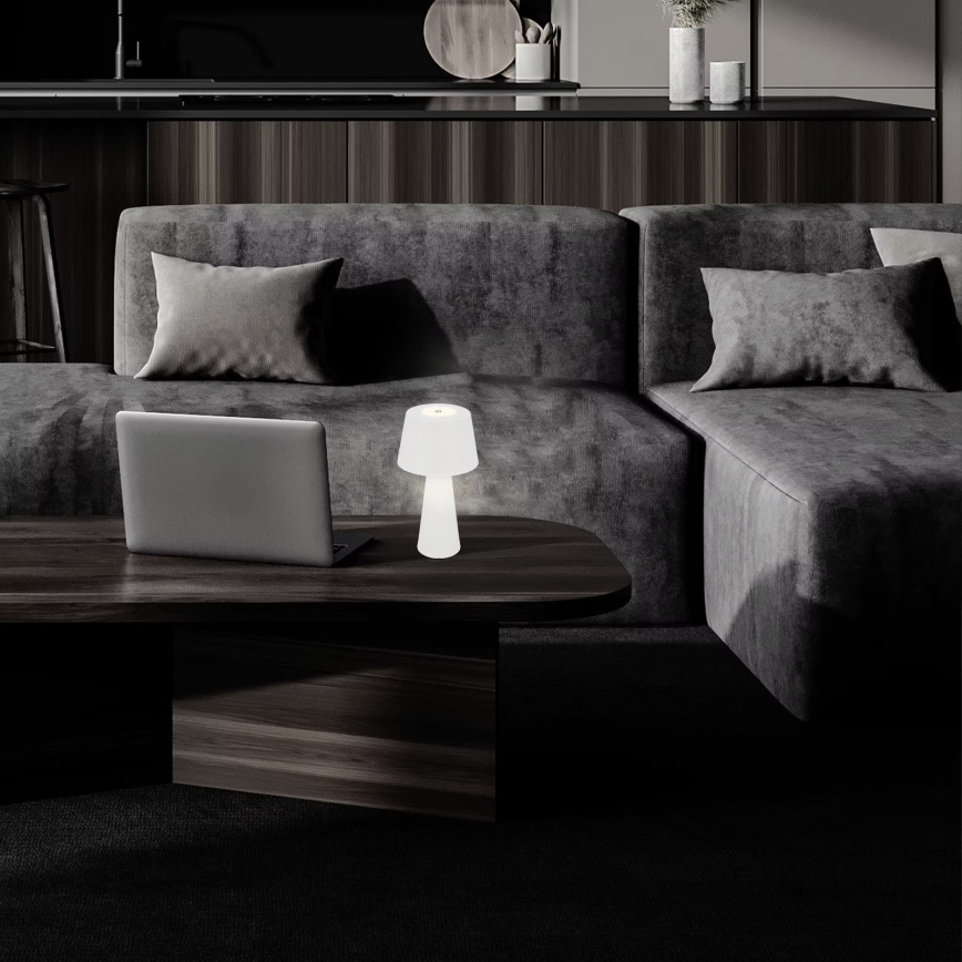 Brilo - LED Ljusreglerad uppladdningsbar utomhus bordslampa LED/3,5W/5V IP44 vit