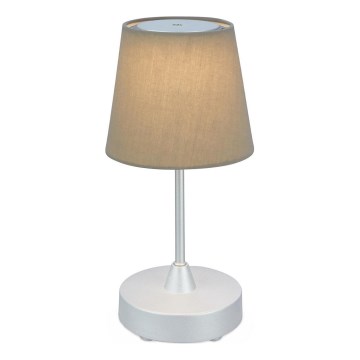 Brilo - LED Ljusreglerad uppladdningsbar utomhus bordslampa LED/3W/5V IP44 silver/beige