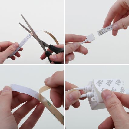 Brilo - LED RGB Dimbar remsa 11,5m LED/24W/230V + fjärrkontroll