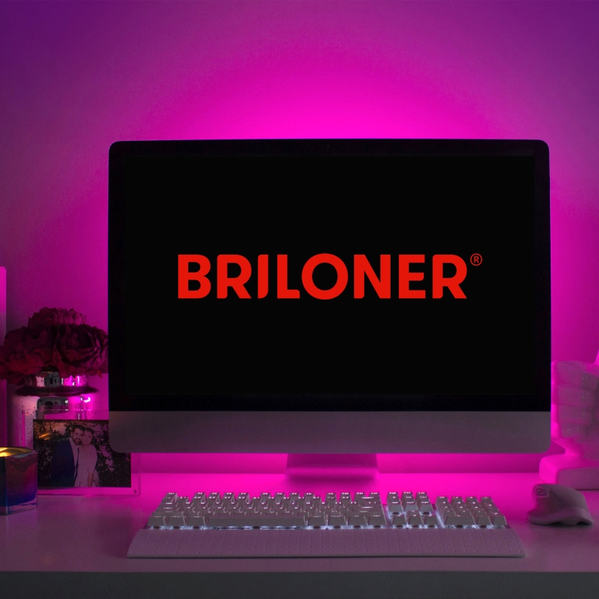 Brilo - LED RGB Dimbar remsa 6,6m LED/6W/USB + fjärrkontroll