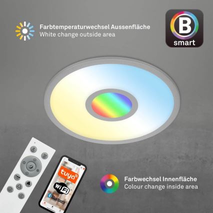 Brilo - LED RGB dimbar taklampa CENTRO LED/24W/230V 2700-6500K Wi-Fi Tuya + fjärrkontroll