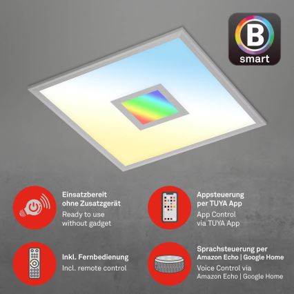 Brilo - LED RGB dimbar taklampa CENTRO LED/24W/230V 2700-6500K Wi-Fi Tuya + fjärrkontroll